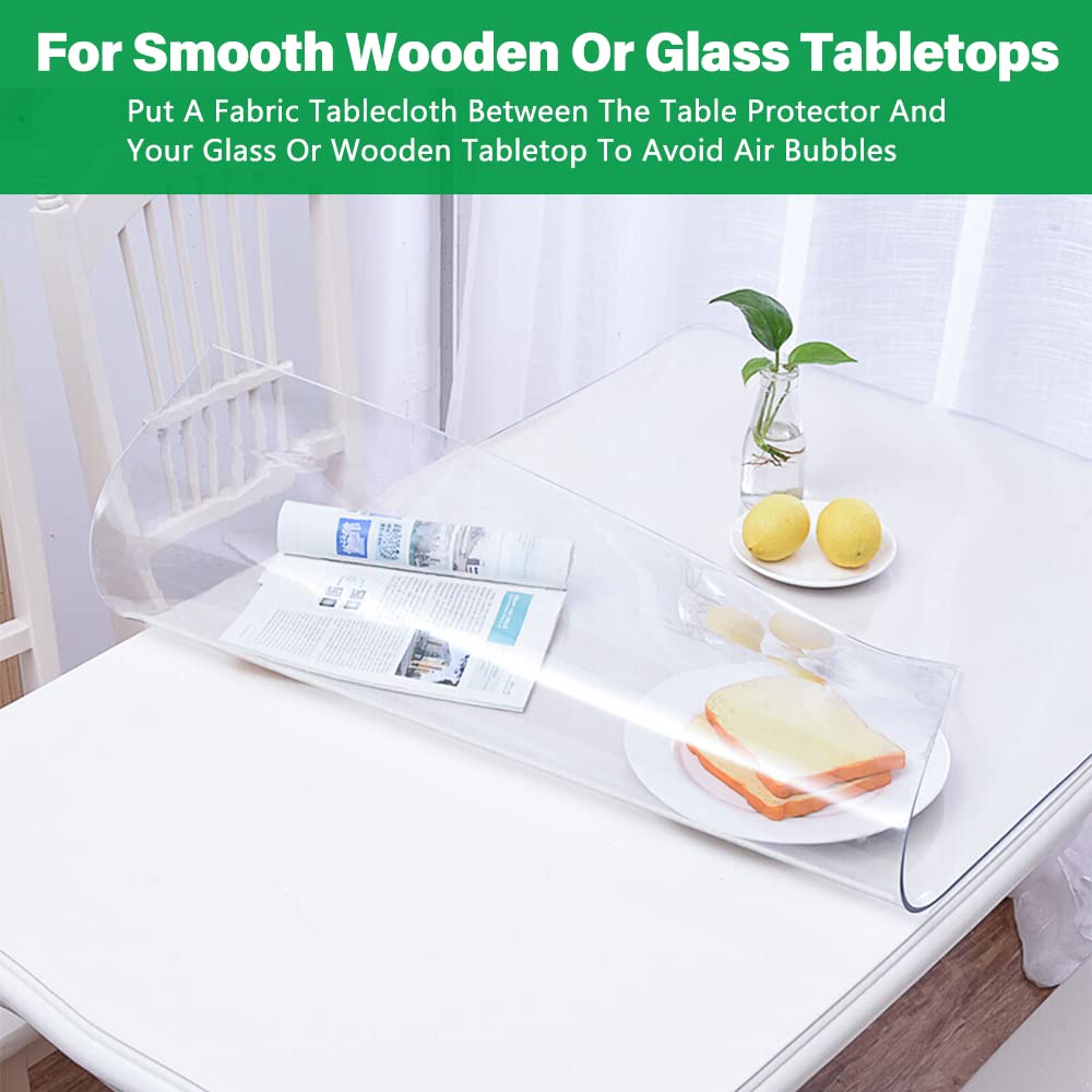 Crystal Clear Plastic Table Protector Cover Mat Vinyl PVC Tablecloth Dining Coffee Table Pad Wood Furniture Protector
