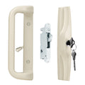 Beige Sliding Glass Door Handle Set with Lock and Key