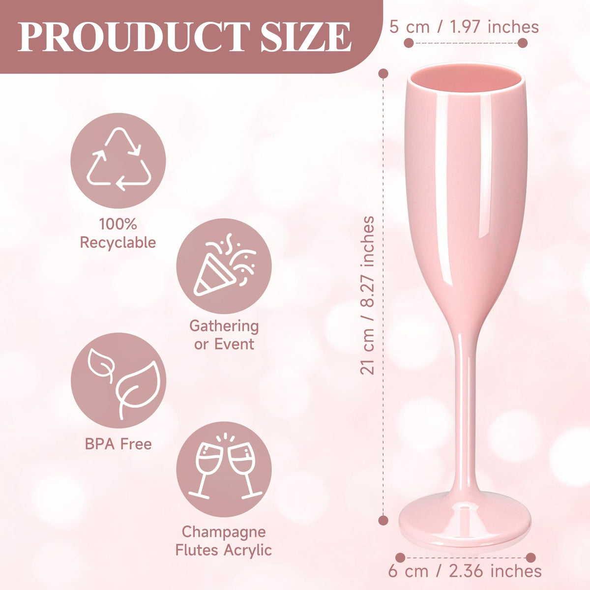 Champagne Flute Acrylic Champagne Glasses Wedding Toasting Champagne Flute Goblet Plastic Reusable Unbreakable
