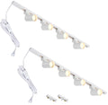 Plug in Track Lighting with Power Cord, 8 Light LED Track Lighting Kit with Connectable Rails, GU10 Kitchen Track