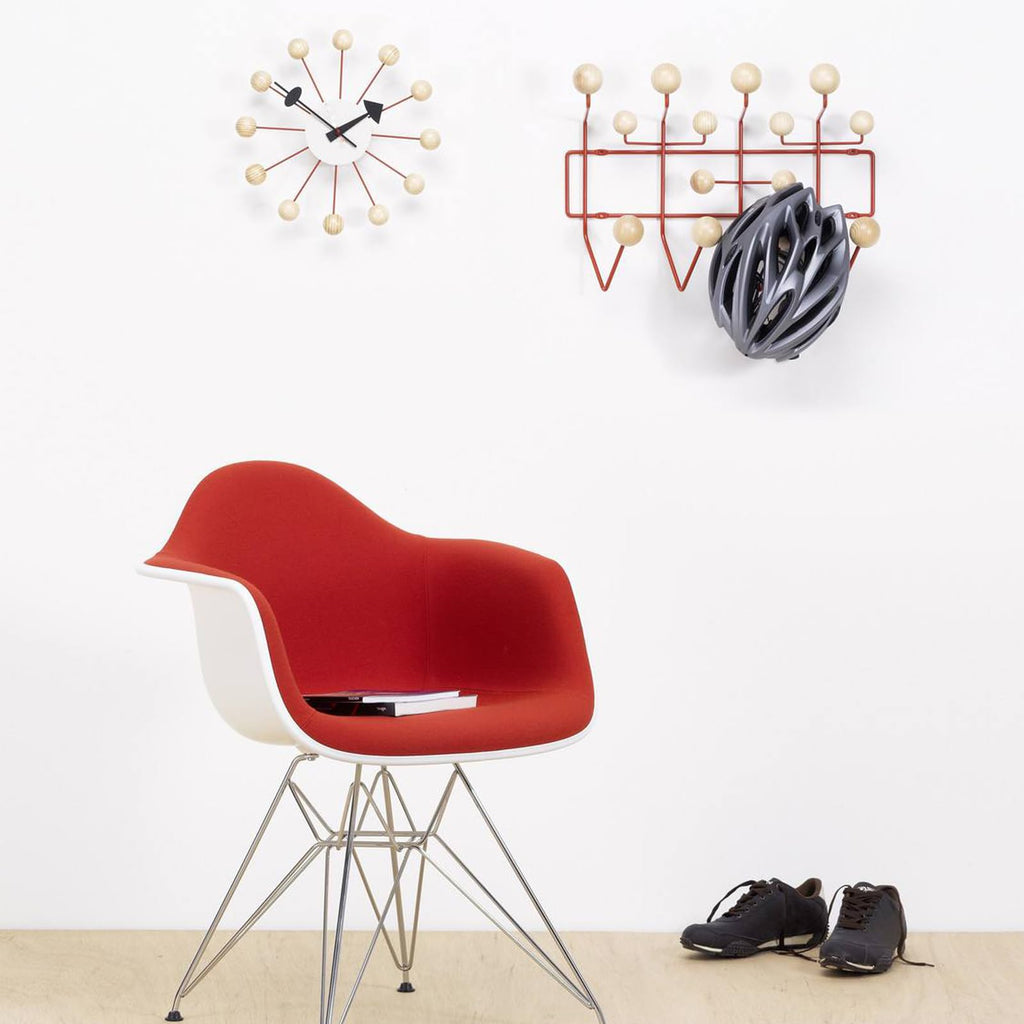 Inspired Nelson Style Modern Mid Century Retro Design Wood Wall Ball Clock Natural