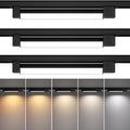 5 Color Linear H Track Lighting Heads Dimmable, Black 25W 3 Pack