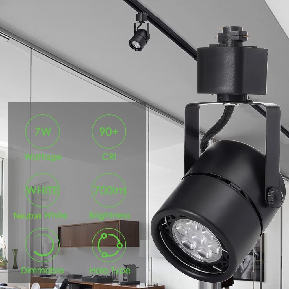 12 Pack LED Track Light Heads,7W H Type Track Lighting Heads for Ceiling Spotlight Wall Art Exhibition