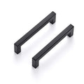Matte Black Cabinet Handles Square Pulls 5 Inch 10 Pack