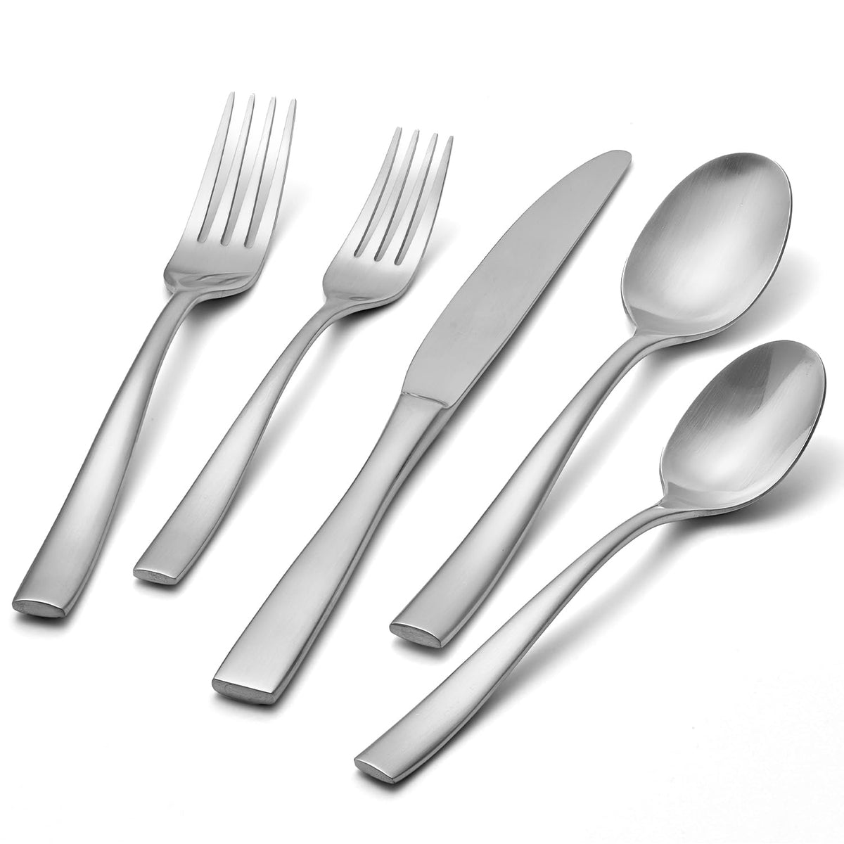 20-Piece Flatware Set for 4, Matte Stainless Steel Utensil Set with Forks, Knives, Spoons, Dishwasher Safe, Rust