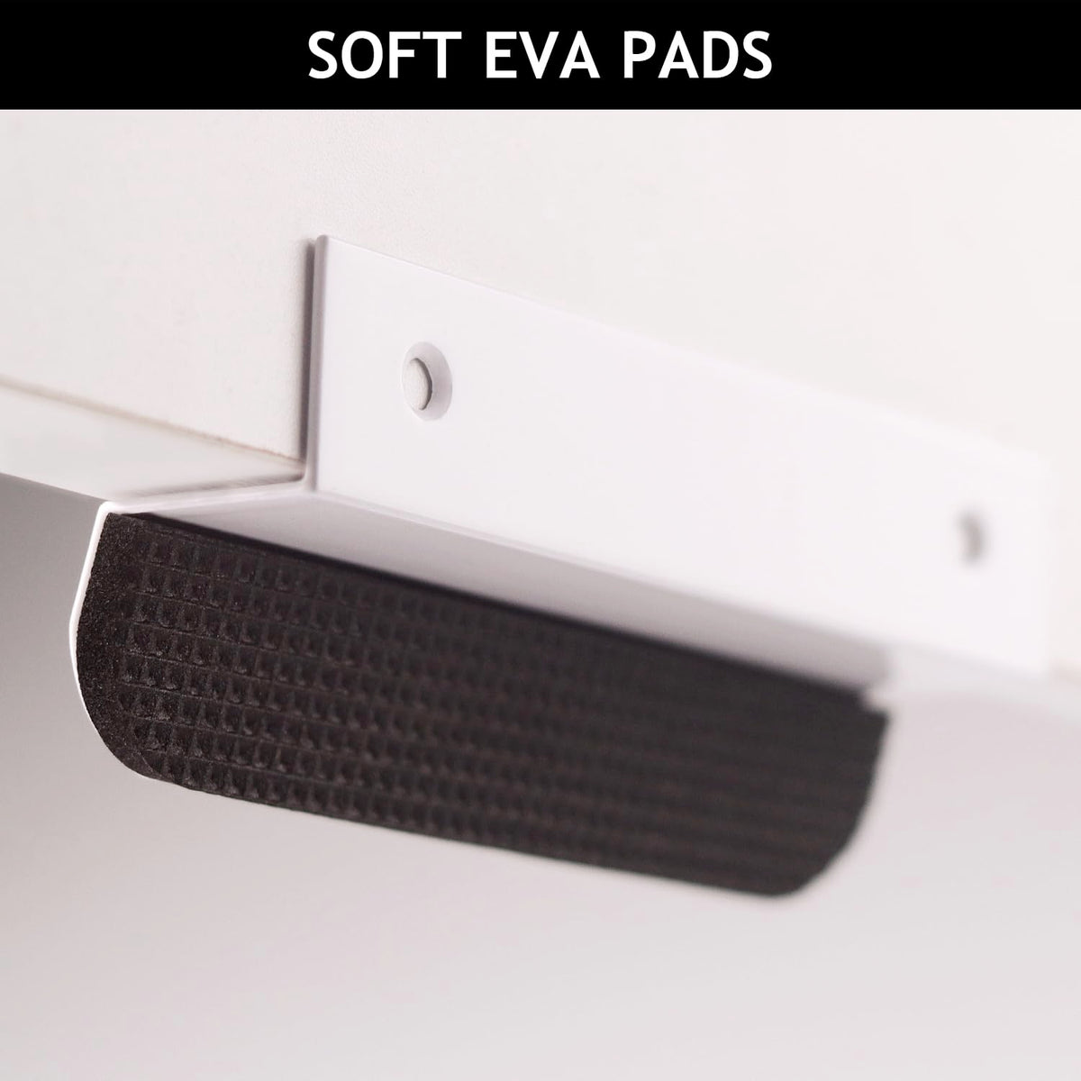 2-Pack Under Cabinet Foot Pull, White, 4-3/4'', Aluminum