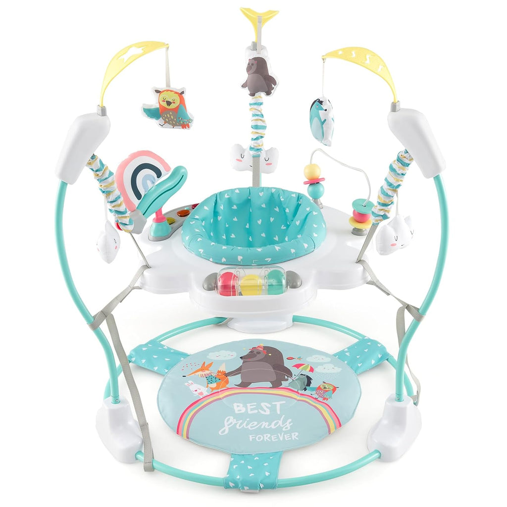 Jumpers and Bouncers, Infant Activity Center with Music Lights Sounds, 360° Rotating Seat and 3 Adjustable Heights