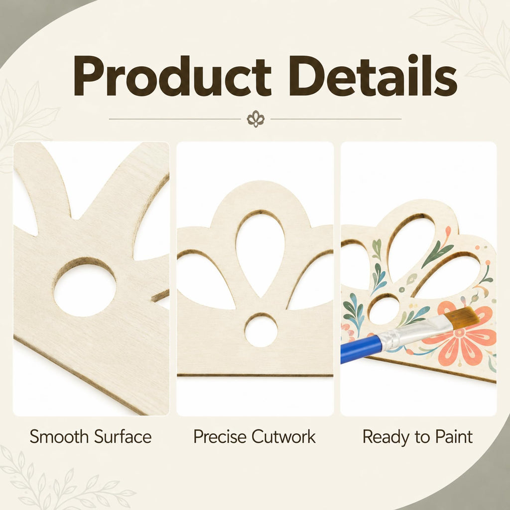 30 Pcs Scalloped Wood Trim, Floral Cutout DIY Wooden Molding, Unfinished Wood Trim Molding with Decorative Scallop