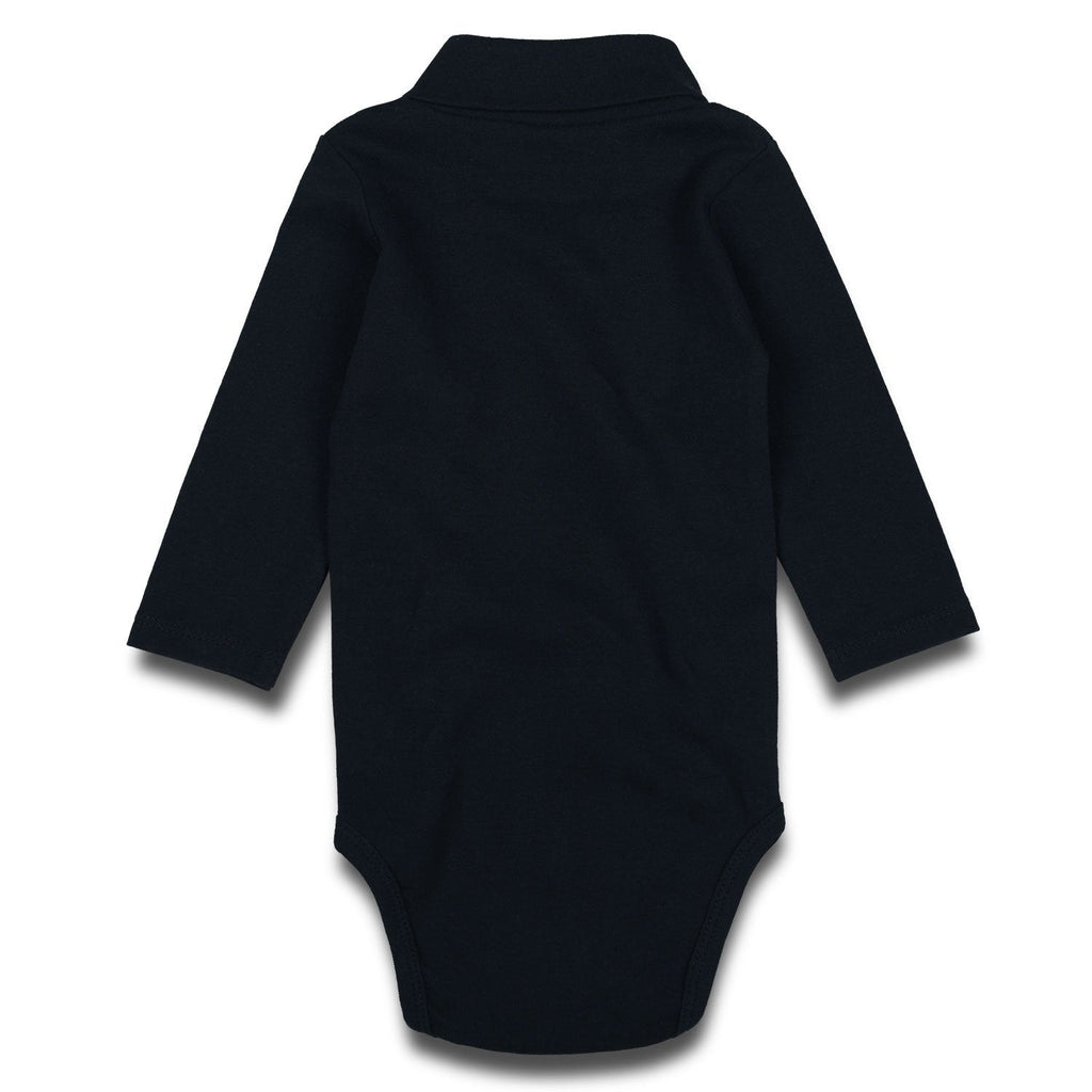Solid Black Baby Turtleneck Bodysuit Long Sleeve Outfits