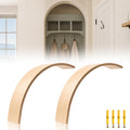 2 Pcs 12 x 12 x 3.5 Inches Wooden Doorway Arch Corner Kit with Screws Wood Rounded Arch Trim for Drywall Wall