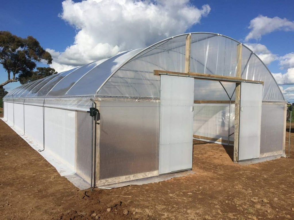 Clear Greenhouse Plastic Sheeting 8 mil - UV Resistant Polyethylene Greenhouse Film, Hoop House Green House Cover for
