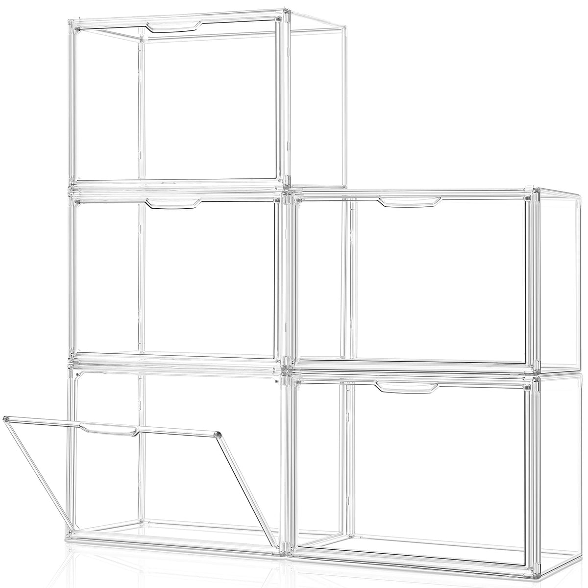 Purse Organizer for Closet, Clear Acrylic Display Case, 5Pack