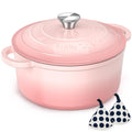 5QT Enameled Cast Iron Dutch Oven Pot with Lid, Heavy-Duty Cookware for Bread Baking, Braising, Stews, Roasting