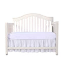 White Crib Bed Skirt- Dust Ruffle Bed Skirt, Toddler Bedding-14 Inch Drop-100% Natural Cotton Crib Bed Skirt for