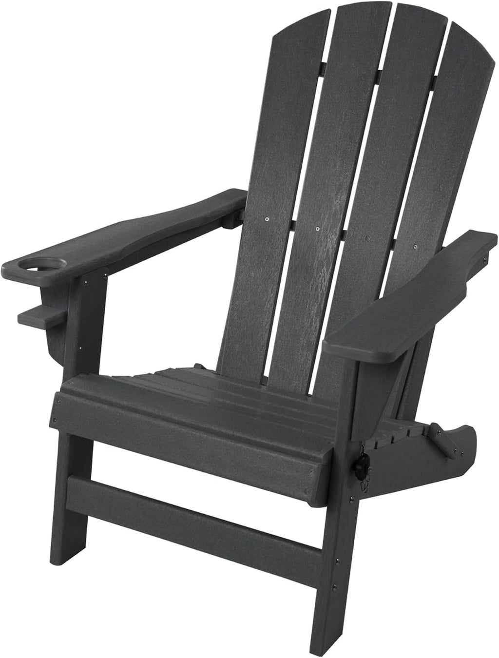 Folding Adirondack Chair, Patio Outdoor Chairs | HDPE Plastic Resin Deck Chair, Painted Weather Resistant for Garden