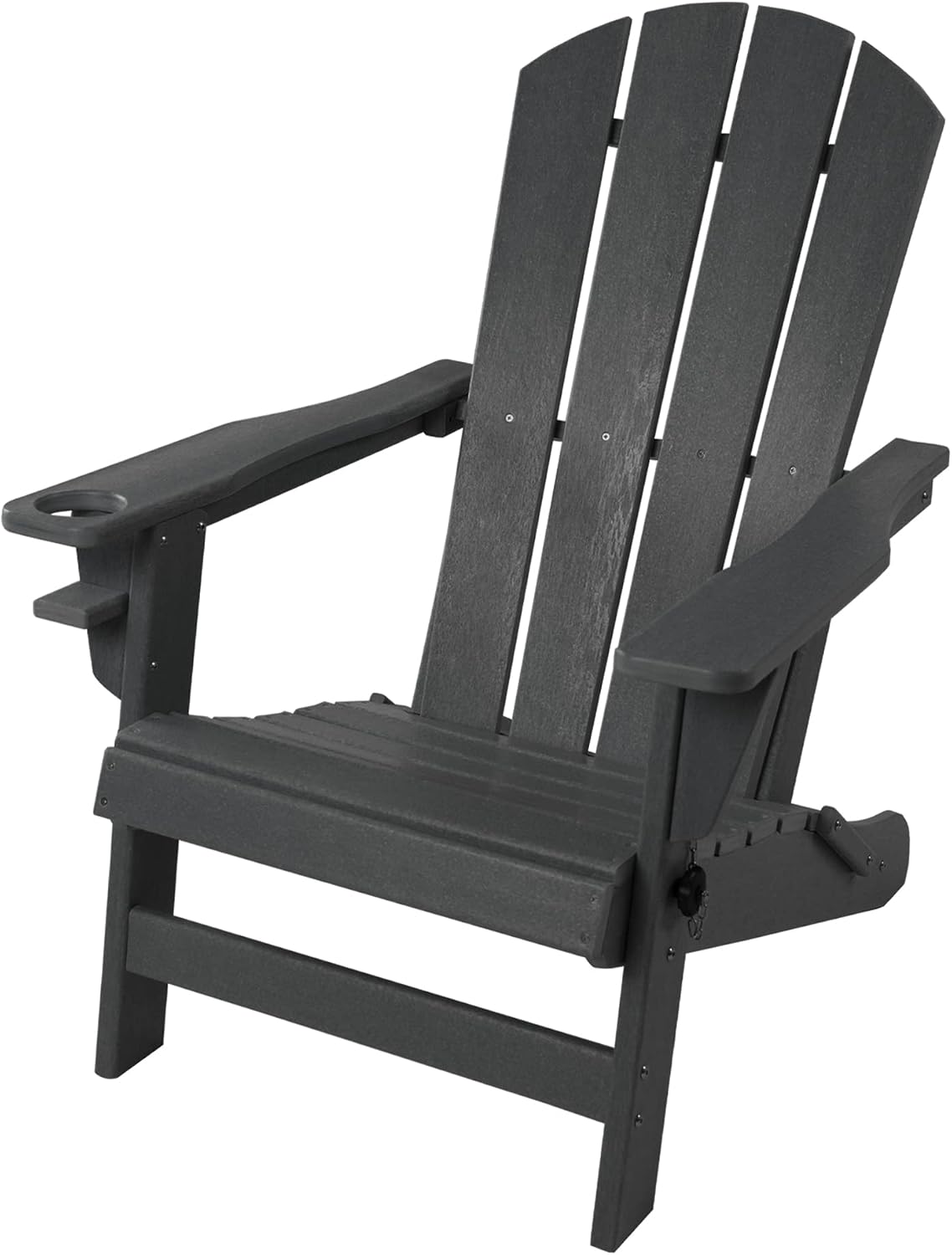 Folding Adirondack Chair, Patio Outdoor Chairs | HDPE Plastic Resin Deck Chair, Painted Weather Resistant for Garden
