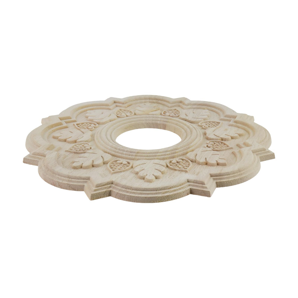 2Pcs Wood Ceiling Medallion 3.11" ID,11.81"OD x 0.47"T