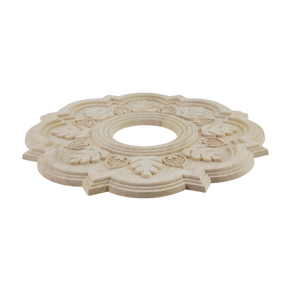 2Pcs Wood Ceiling Medallion 3.11" ID,11.81"OD x 0.47"T