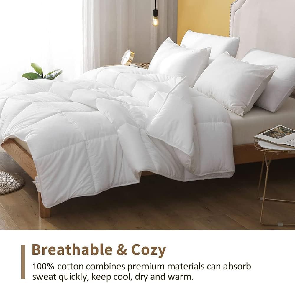 100% Cotton All-Season Weight Down Alternative Comforter