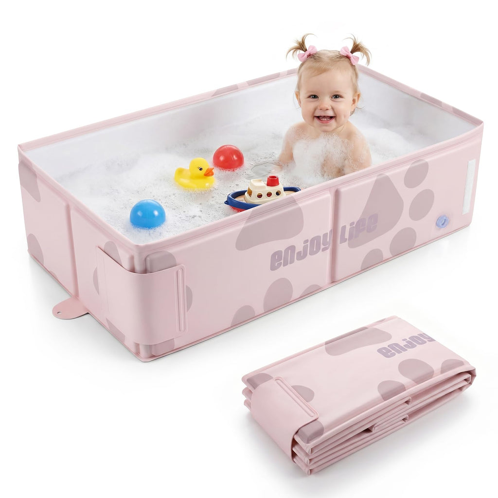 Travel Toddler Bathtub with Side Drain Plug