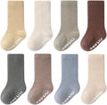 Baby Boy Combed Cotton Socks Toddler Crew Sock Non-Skid for Infant Childrens