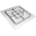 18" Square Fire Pit Flat Pan with Burner Ring Assembly, 92, 000 BTU