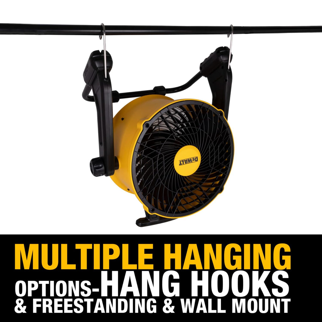 16-Inch High-Velocity Floor Fan, 3-Speed Plug-In Shop Fan, Compact 360° Adjustable Drum Fan for Garage, Workshop