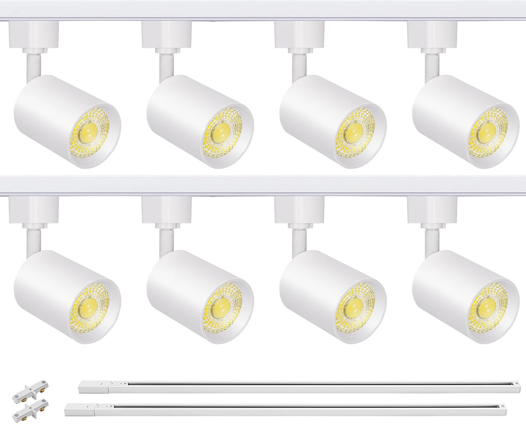 LED Track Lighting Kit with 6.6FT H Type Track Rail, White