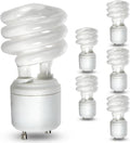 Mini Spiral Compact Fluorescent Light Bulb 23W 6500K GU24 6 Pack