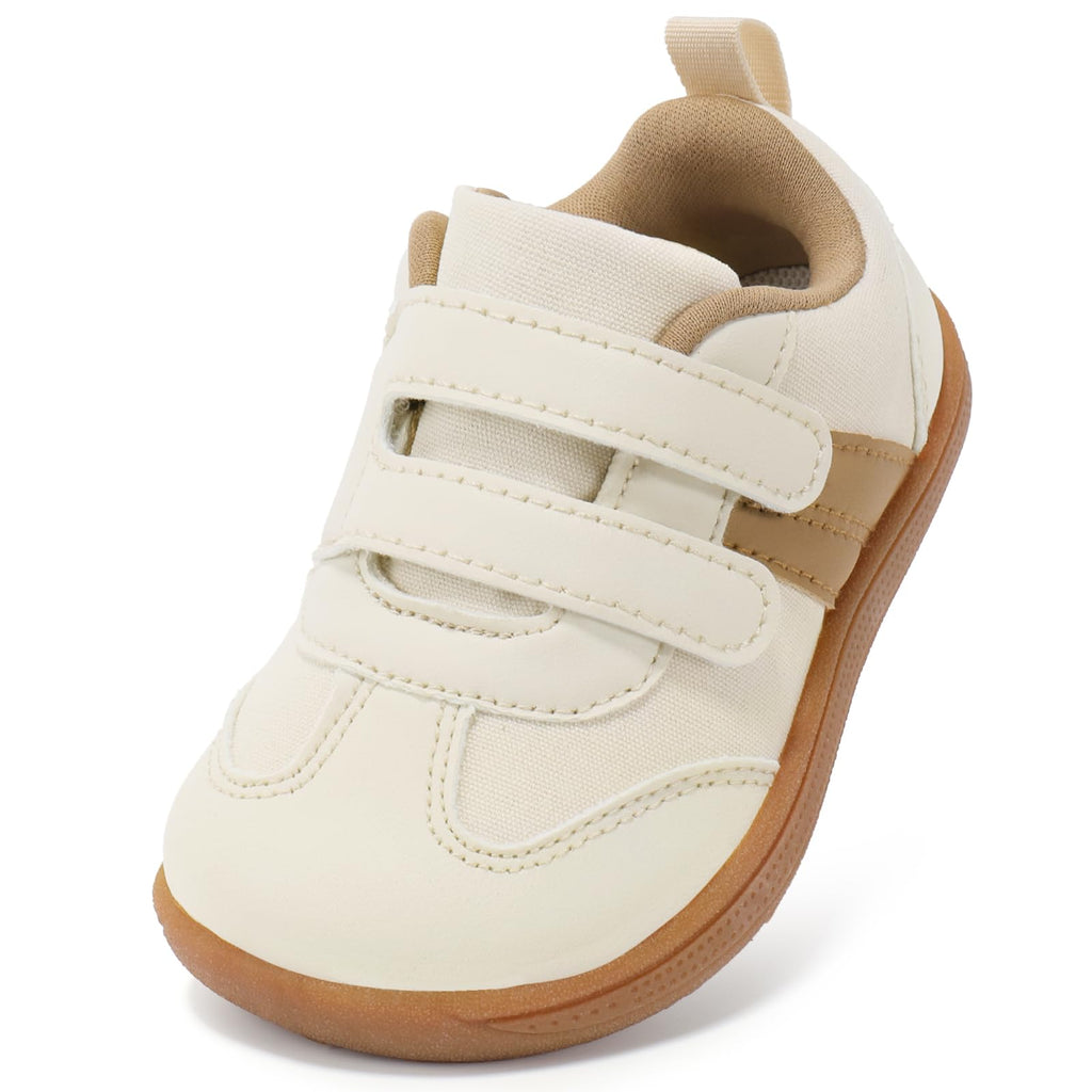 Toddler Shoes Barefoot Sneakers Beige Brown T9