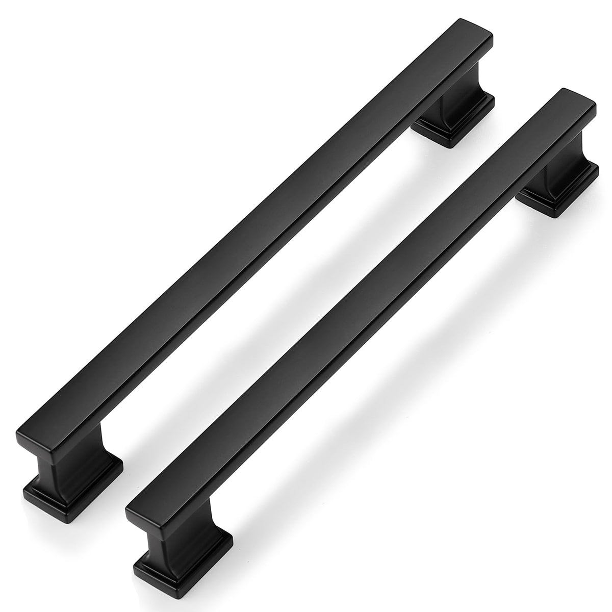 30 Pack Matte Black Kitchen Cabinet Pulls 6.3 Inch (160mm) Hole Centers Cabinet Pulls for Cabinets Cupboard Handles