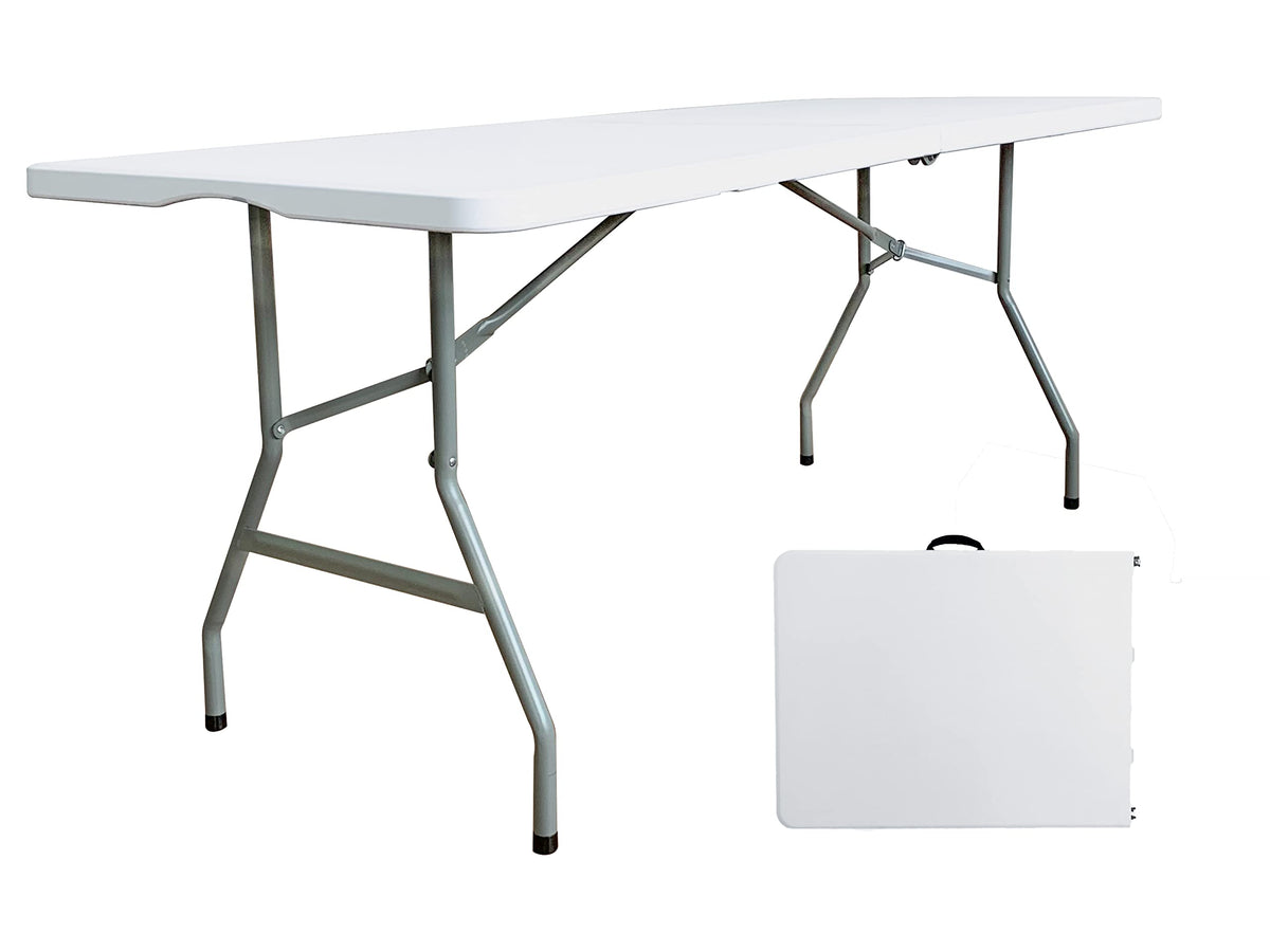 6ft Folding Table Heavy Duty Plastic Portable Picnic Table