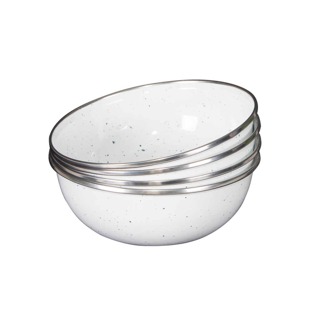 Deluxe 24-Piece Enamel Tableware Set - White (11220-03)