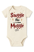 Snuggle Wizard Bodysuit | Natural Color 100% Cotton | Printed using direct-to-garment printing (Newborn, Natural)
