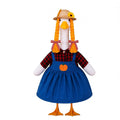 Fall Porch Goose Outfits Pumpkin Dress for 23" Plastic Cement Porch Goose Statue for Harvest Autumn Girl Outdoor