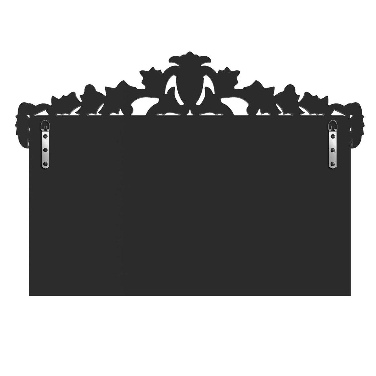 Large Decorative Wall Mirrors 41x31 Inch Venetian Wall Mirror with Ornate Crown, Etched Floral Design Beveled Edge