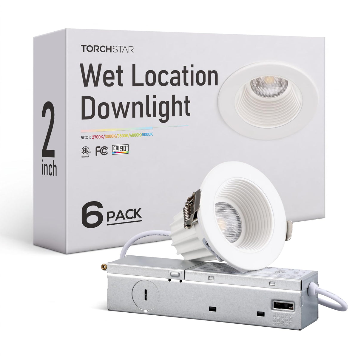 5CCT 2 Inch LED Recessed Lighting, Anti-Glare