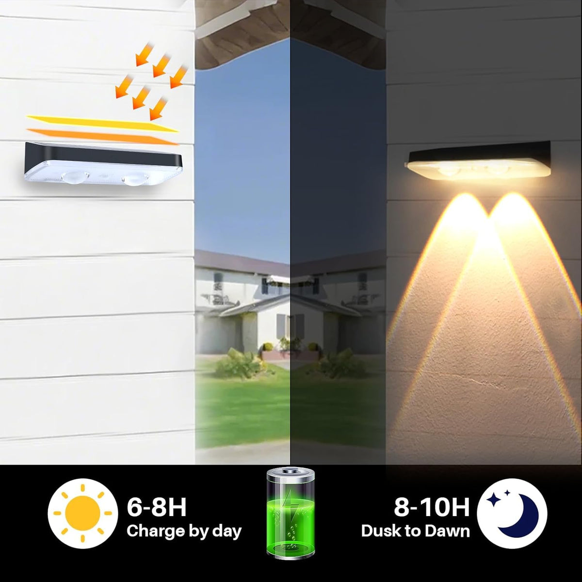 Solar Deck Lights Outdoor 12 Pack for Wall, Step, Porch, Deck, Railing
