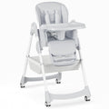 Baby High Chair, Foldable Convertible High Chair for Babies & Toddlers, Adjustable Height & Recline with Removable