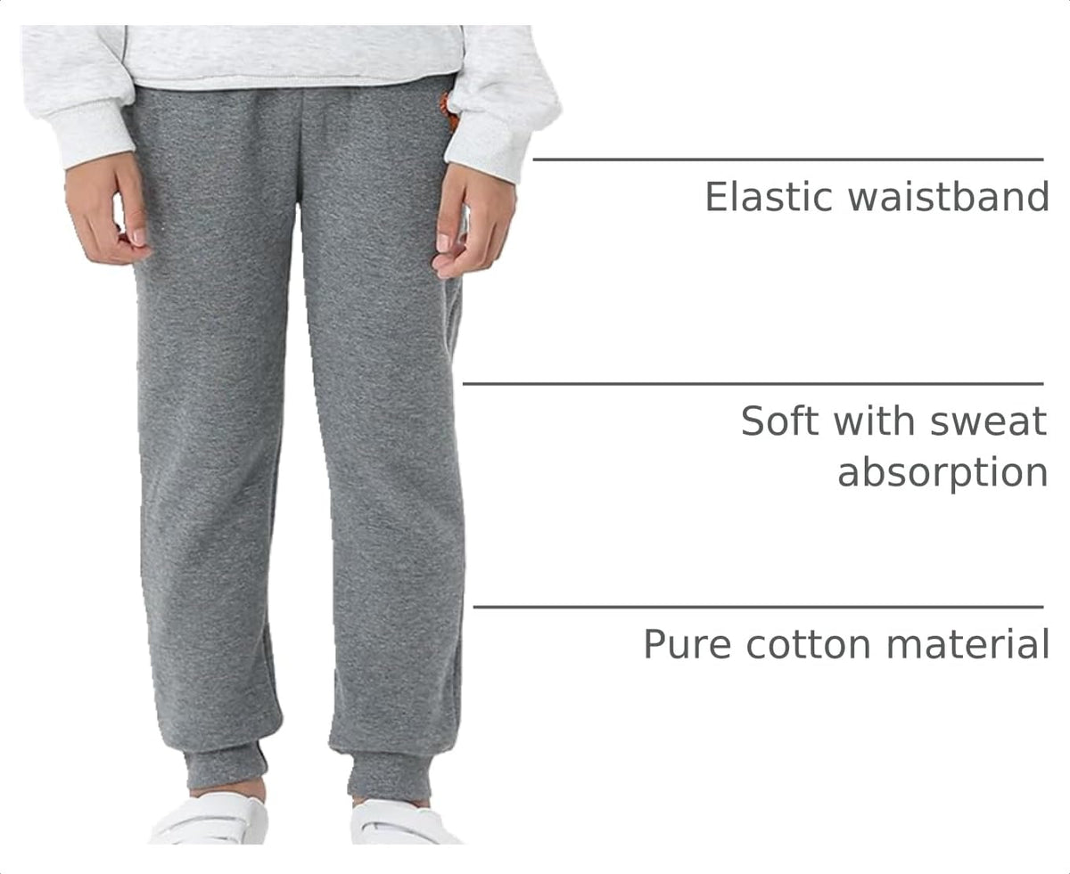 Toddler Boys Cotton Pants Kids Embroidery Joggers Sweatpants