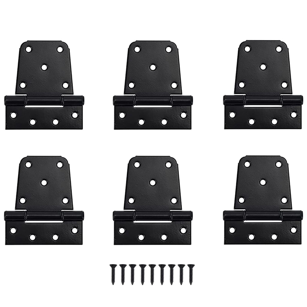 3-1/2" Heavy Duty Gate Hinges, 6 Pack T Strap Hinge