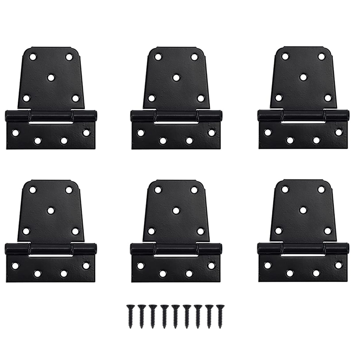 3-1/2" Heavy Duty Gate Hinges, 6 Pack T Strap Hinge