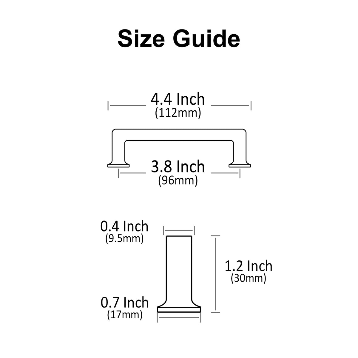 3-3/4" Brushed Gold Cabinet Pulls and Handles 6 Pack, AL3046BG