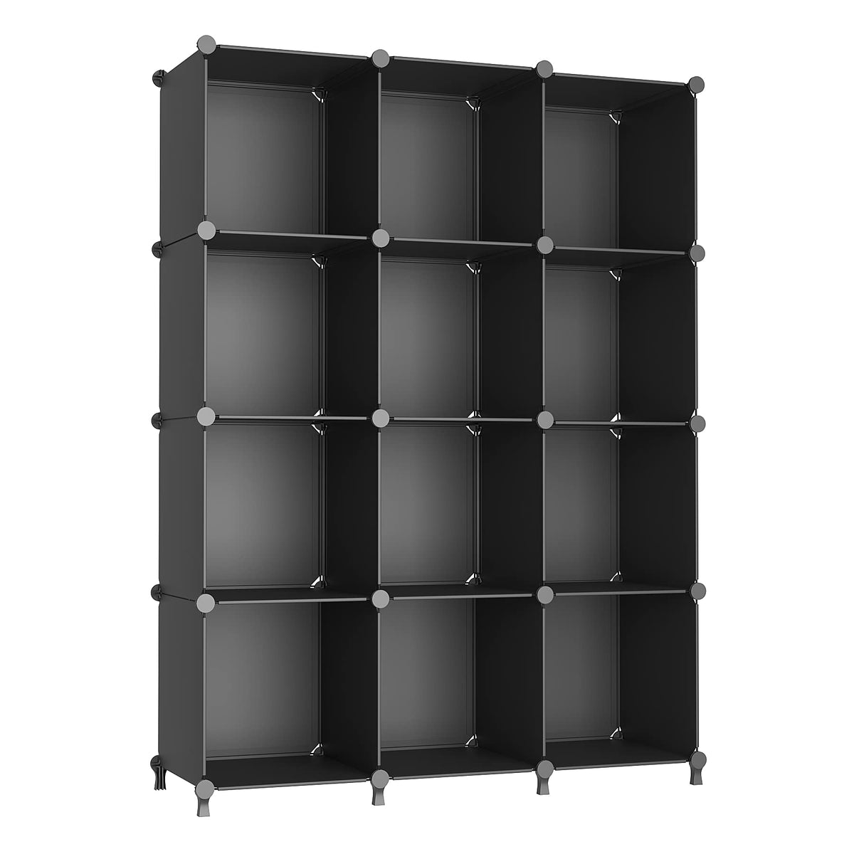 12 Cube Storage Organizer, Closet Organizer Storage Shelves, Black