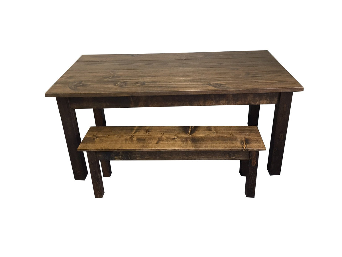 & Starns Yukon 60" Farmhouse Dining Table - Walnut Finish - 60"L x 34"W x 30"H