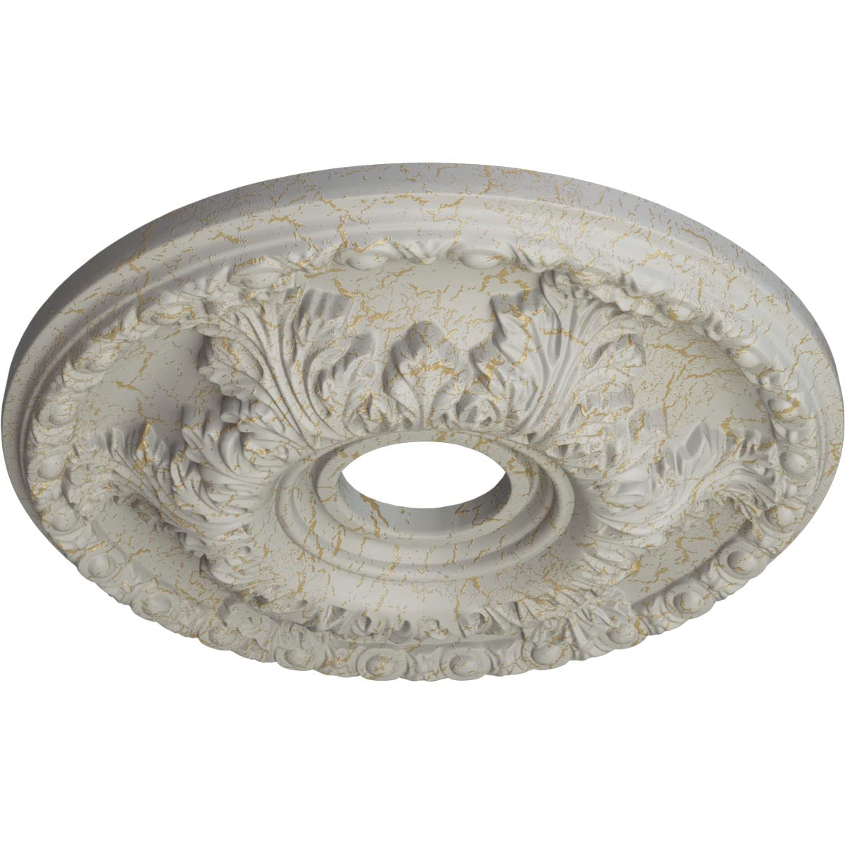 Granada Ceiling Medallion, Pot of Cream Crackle