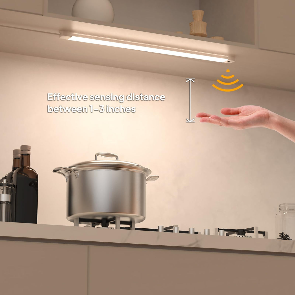 16 Inch Under Cabinet Lights with Hand Wave,Plug and Play