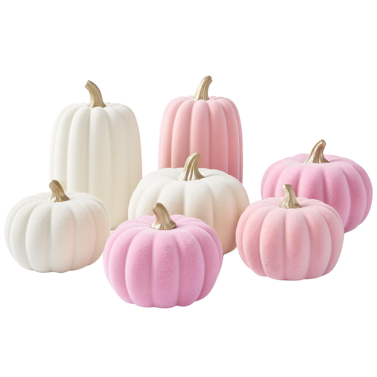 Pumpkins Fall Decoration Thanksgiving Set for Decorating, 7PCS