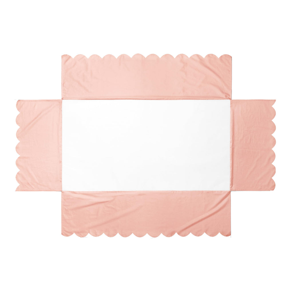 Scallop Bottom Tailored Crib or Toddler Bed Skirt or Dust Ruffle