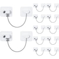 12 Pack Refrigerator Lock, 12 Keys Adhesive Child Safety Lock, White